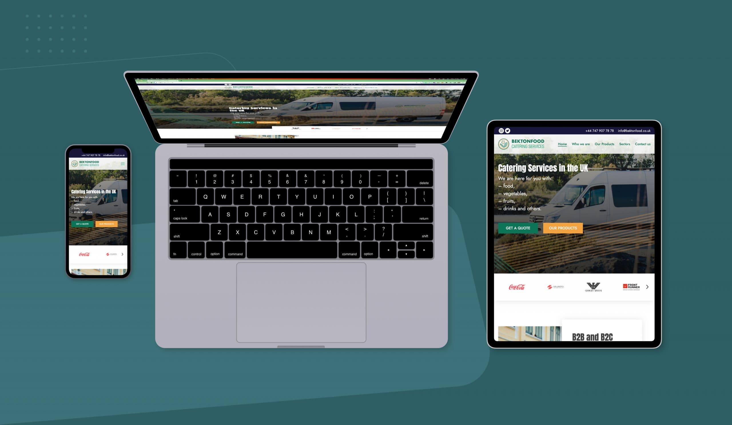 BektonFood responsive website